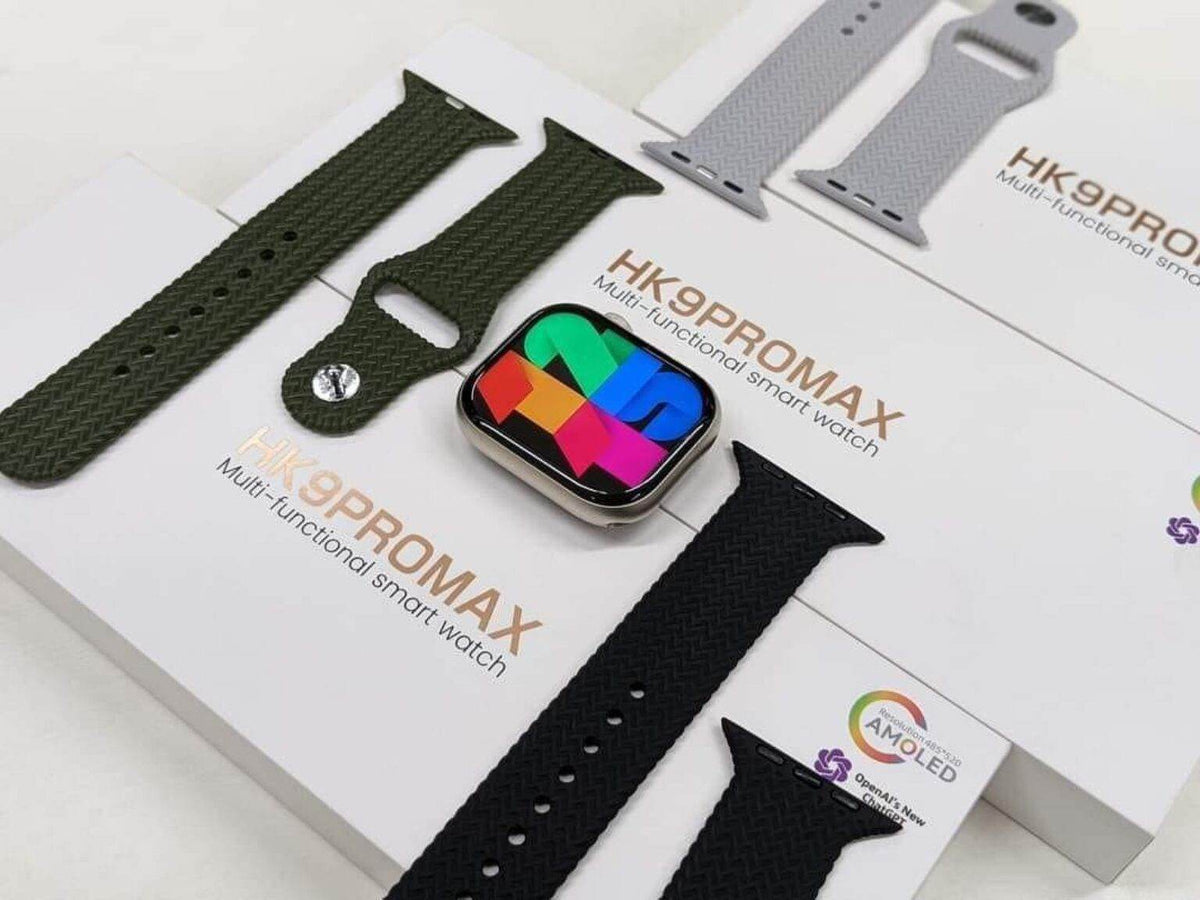 HK9 ProMAX+ Smart Watch, Series 9 AMOLED AI CHATGPT - Upgraded Version - Stile Gadget